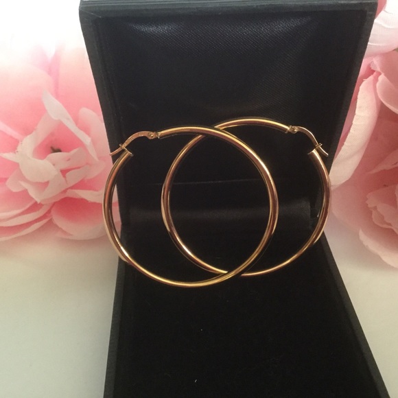 Jewelry - 🌸LARGE 14K GOLD HOOPS,MAJOR BLING!,🌸